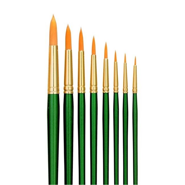 Sax SAX 1567534 True Flow Optimum Golden Taklon Round Brush; Size 12 - Pack of 3 1567534 - main